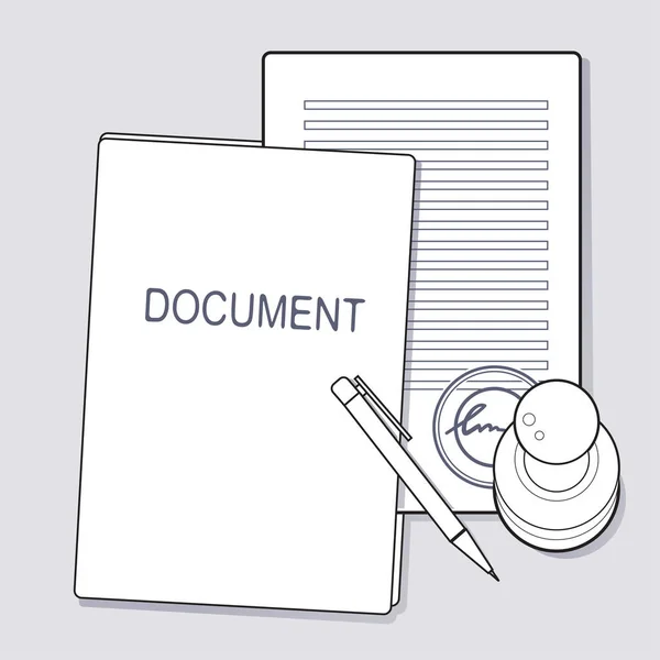 Утвержденная концепция документа — стоковый вектор