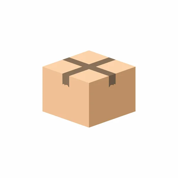 Badge de boîte en carton — Image vectorielle