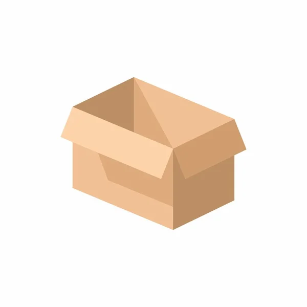 Insignia de caja de cartón — Vector de stock