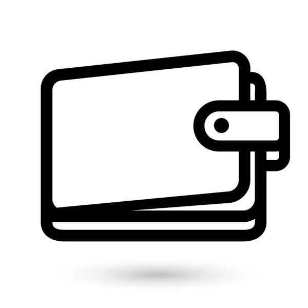 Icône portefeuille linéaire — Image vectorielle