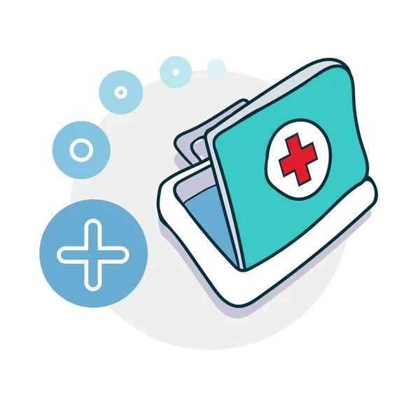 Caso médico icono — Vector de stock