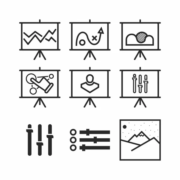 Ensemble d'icônes simples — Image vectorielle