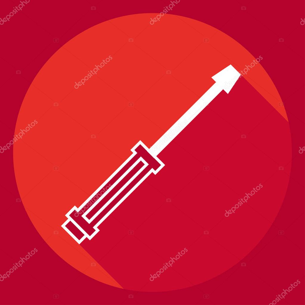 Linear turn-screw icon flat style. Vector illustration EPS8