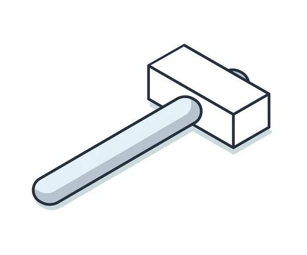 Hammer linear isometric Icon — Stock Vector
