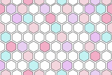 Bal petekleri ve güzel bir renk seçimi olan basit bir soyut arkaplan. Ürün, web sitesi veya mobil uygulama tasarımı için kusursuz doku