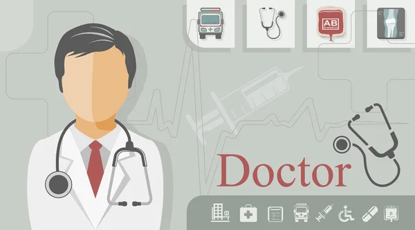 Ocupación Concept - Doctor — Archivo Imágenes Vectoriales