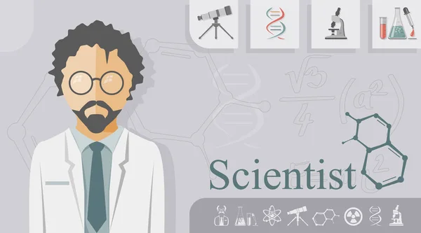 Occupation Concept - Scientist — Stock Vector