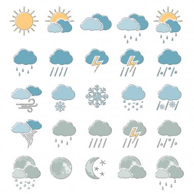 Anahat renk simgeleri - hava