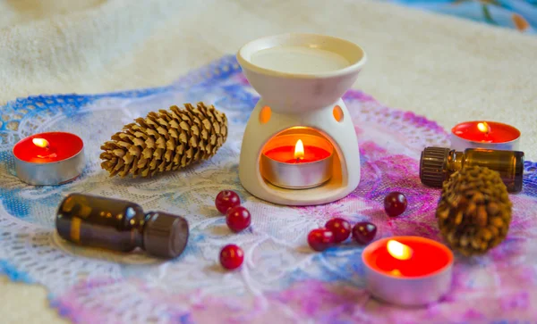 Aromaterapia y velas — Foto de Stock