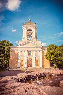 Vyborg, Rusya - 8 Temmuz 2017: Lutheran Katedrali Aziz Peter ve Paul Vyborg içinde