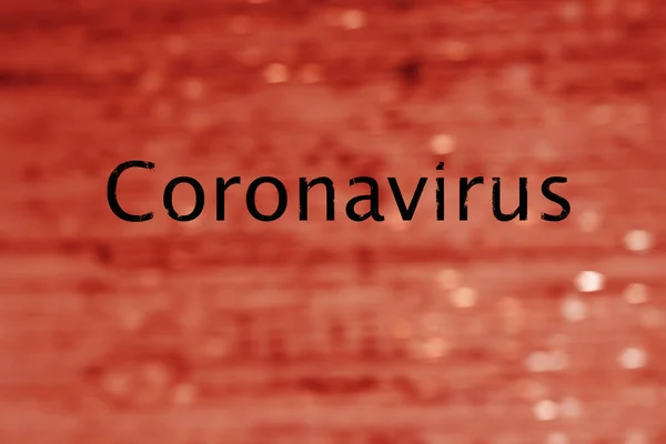 Image Abstraite Flux Sanguin Avec Inscription Coronavirus Risque Médical Pandémique — Photo