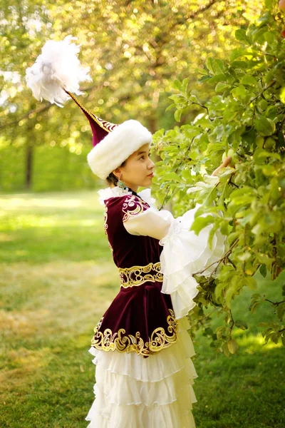 Krásná kazašské žena v kroji — Stock fotografie