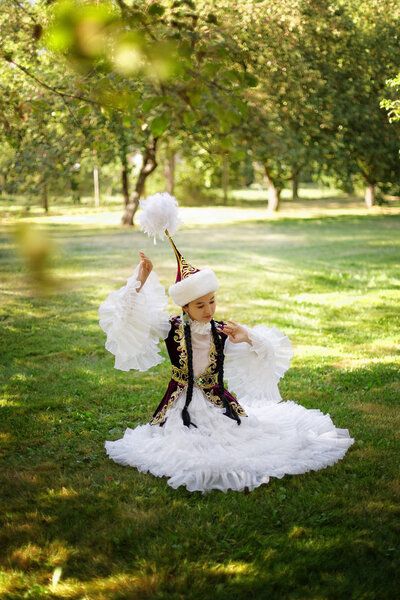 Beautiful kazakh woman in national costume