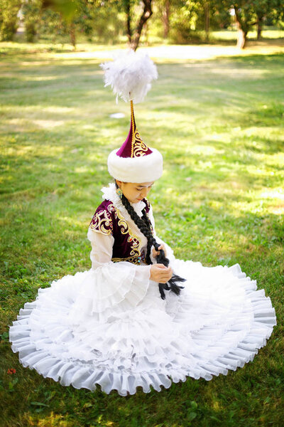 Beautiful kazakh woman in national costume