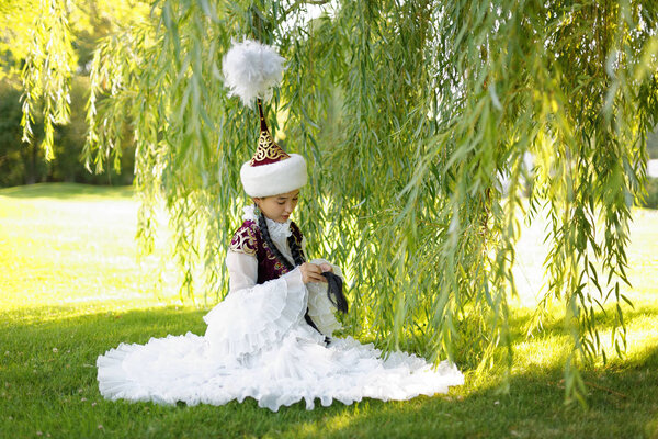 Beautiful kazakh woman in national costume