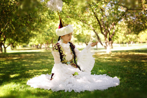 Beautiful kazakh woman in national costume