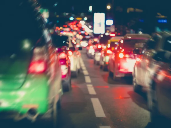 Otoban yol sürüş yavaş acele saat trafik sıkışıklığı arabalar — Stok fotoğraf