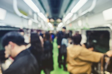 İnsanlar metro tren seyahat etmek ulaşım arka plan bulanıklık