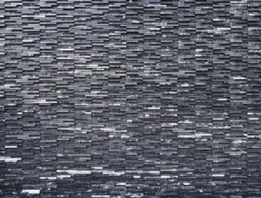 Siyah arduvaz duvar döşeme koyu arka planı mimari detay