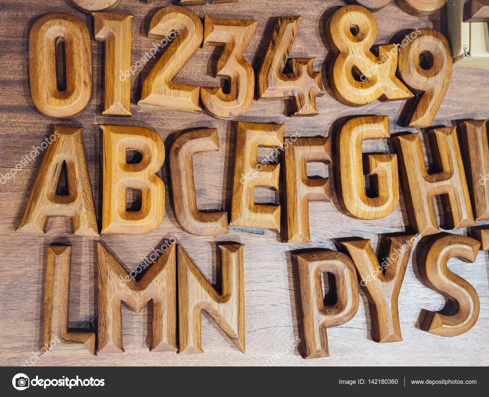 Alphabet Wooden Craft Object Letter Block Vintage Style Decoration