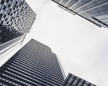 Mimari Perspektif bina gökyüzü kazıyıcı iş geçmişi