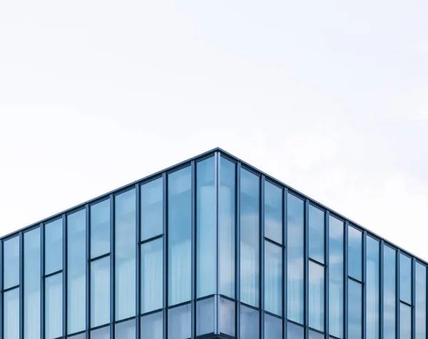 현대 건축 유리 외관 창 프레임 외부 코너 현대적인 건물 — 스톡 사진