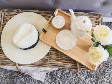 Çay Kupası ahşap tepsi moda Hipster yaşam tarzı dekorasyon ayarla 