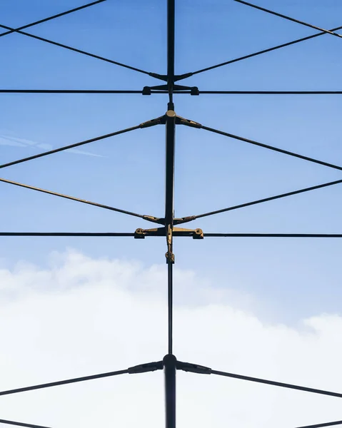 Struttura della linea di corda in acciaio Dettagli architettura — Foto Stock