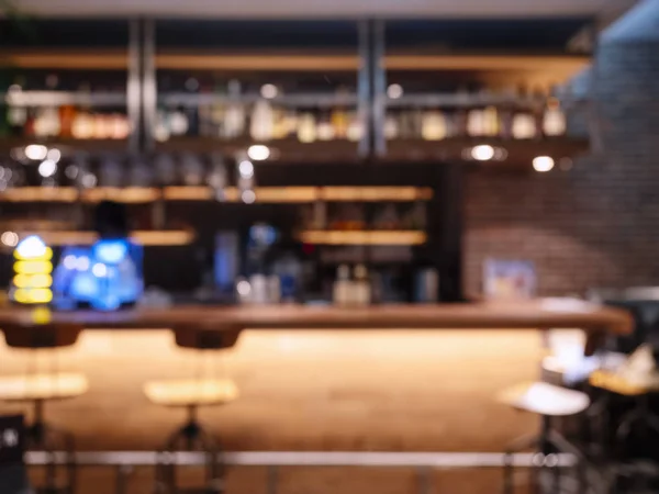 Verwischen Bar Pub Theke und Sitze Restaurant Hintergrund — Stockfoto