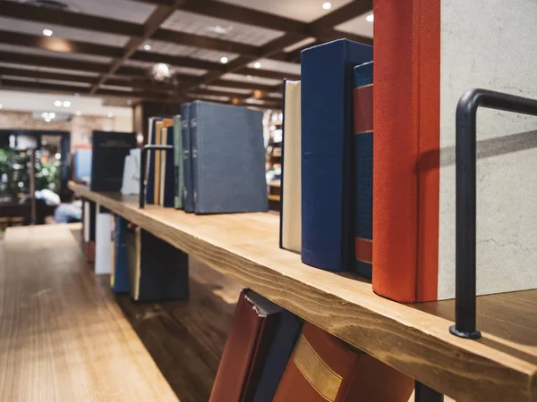 Boeken Boekenplank Bibliotheekkamer Lezing Onderwijs Concept — Stockfoto