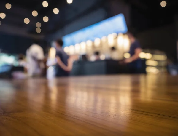 Mesa superior Counter Blur pessoas Bar Restaurante Interior — Fotografia de Stock