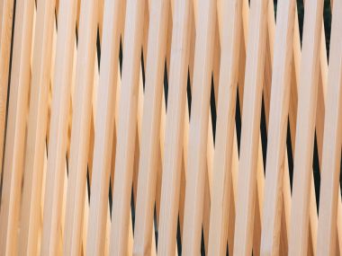 Ahşap duvar örgü dekorasyon modern mimari