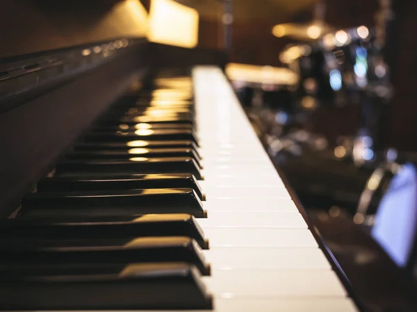 Teclado Para Piano Cerca Música Clásica — Foto de Stock