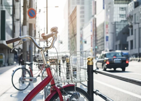 Bicycle Parking Street Car Transportation Urban Lifestyle Japan City — Stock Photo, Image