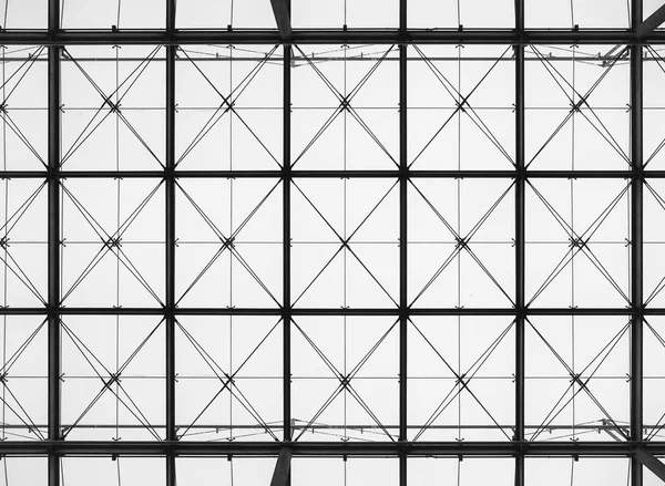 鋼のパターンの建物構造アーキテクチャ詳細抽象的な背景 — ストック写真