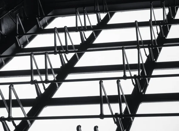 Mimari detay çelik pencere çerçeve desen bina iç — Stok fotoğraf