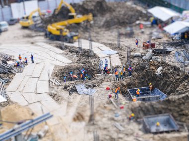 Şantiye işçi ekipman açık yapı sanayi ile