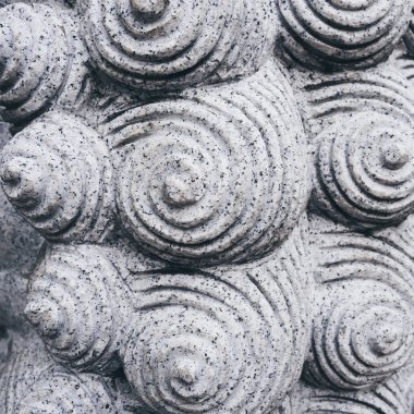 Buda baş ayrıntıları heykel desen gri arka plan