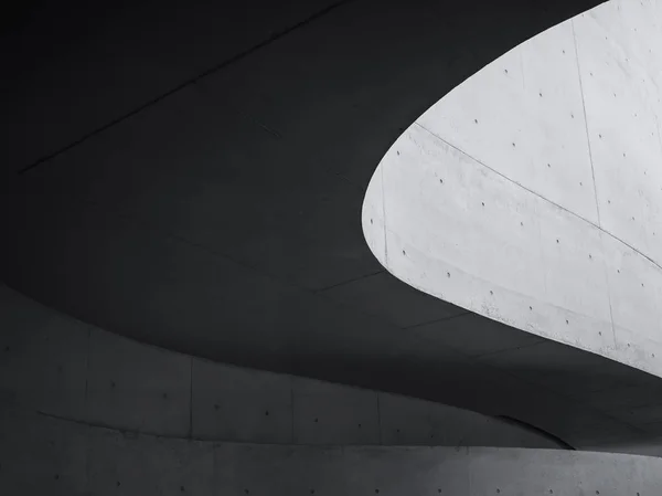 Arquitetura Detalhes Parede Cimento Edifício Moderno Futurista Curva Espaço Fundo — Fotografia de Stock