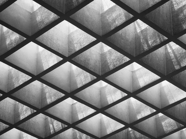 Panel Cemento Patrón Techo Iluminación Vacío Detalles Arquitectura — Foto de Stock