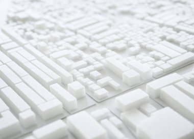 Mimari Model kentsel cityscape konsept tasarımı