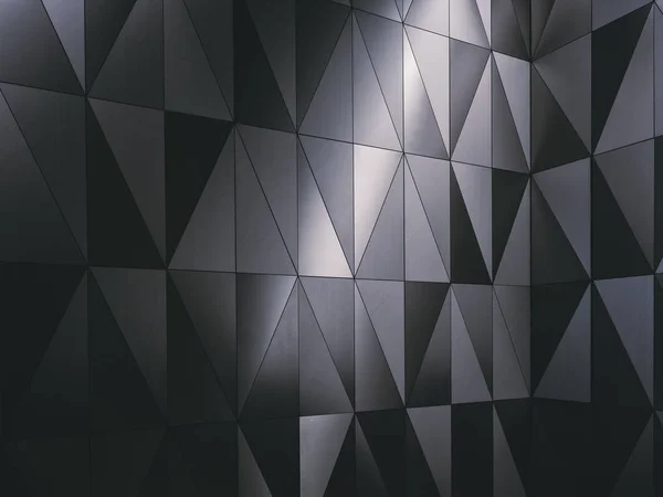 Steel Metallic geometric pattern Modern wall design Silver colour — ストック写真