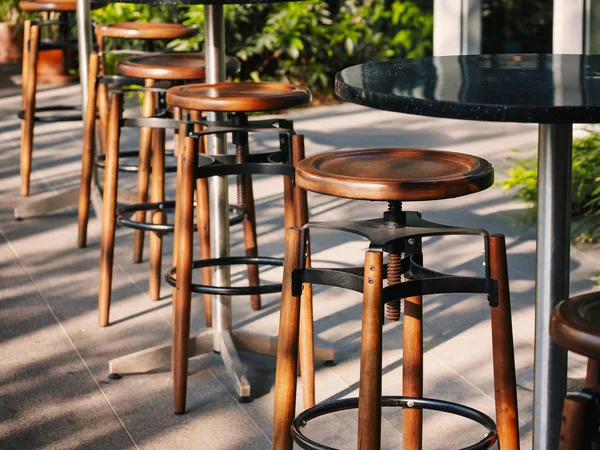 Cadeiras de fezes assentos ao ar livre Bar Restaurante Festa evento — Fotografia de Stock