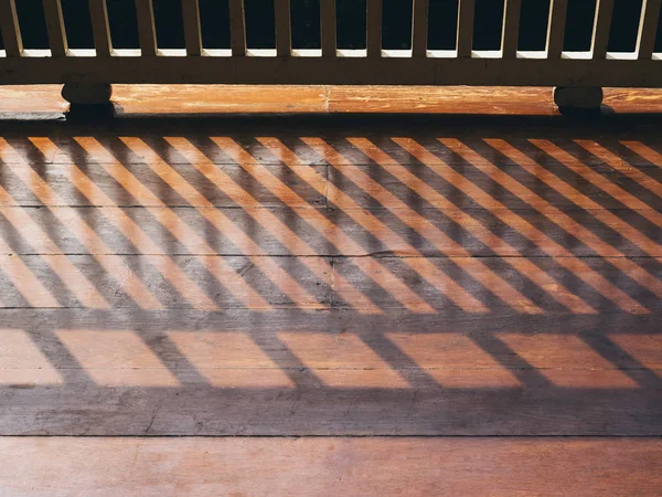 Wooden floor Balcony shade and shadow Pattern Architecture details — Stock Photo, Image