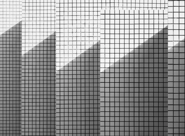 Белая плитка Построение текстуры стены с тенью и тени Минимальный фон — стоковое фото