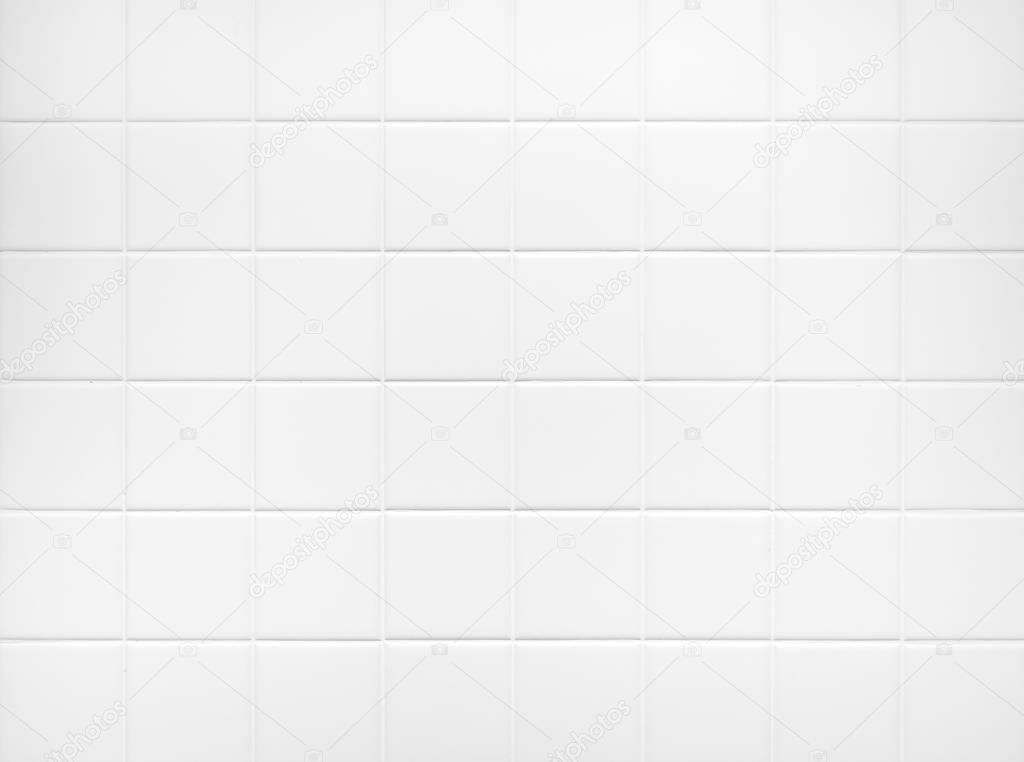 White tiles wall Background Bathroom floor texture Background 