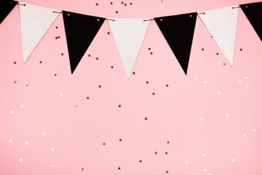 Festival pembe arka plan, düz yatıyordu