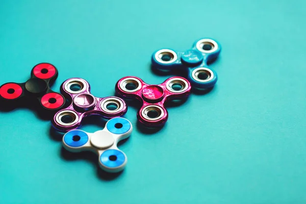 Set fidget spinners — Stockfoto