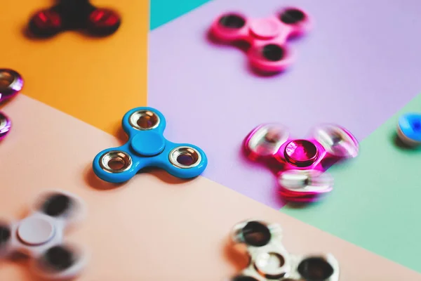 Set fidget spinners — Stockfoto