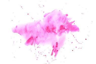 Soyut suluboya pembe leke